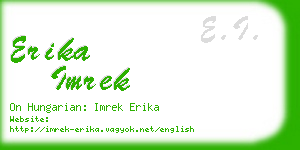 erika imrek business card